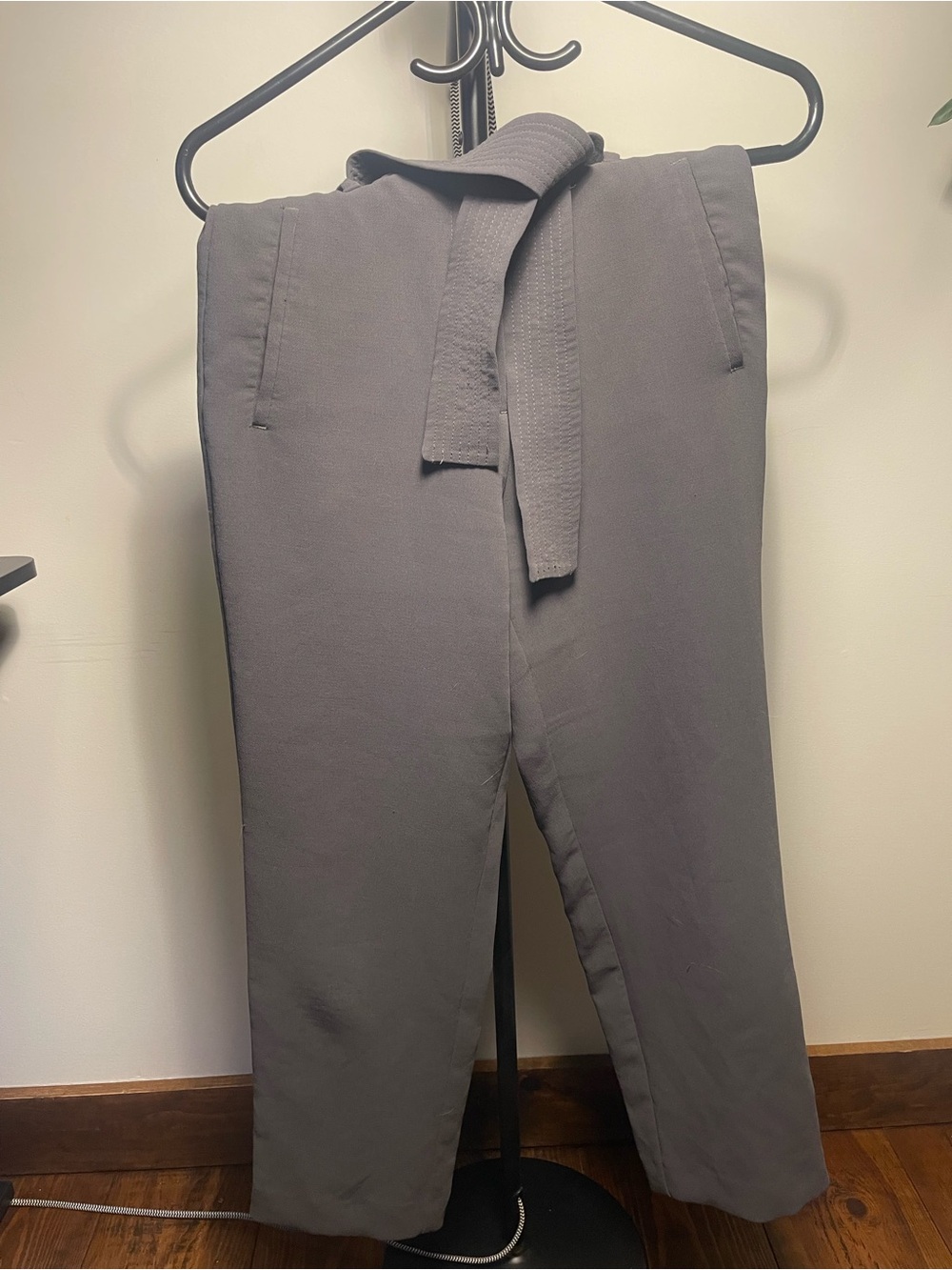 Wilfred Men's Gray Tie-Waist Dress Pants